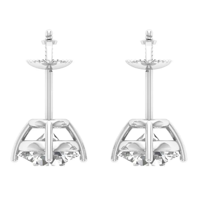 Mukta 4 carat round solitaire studs