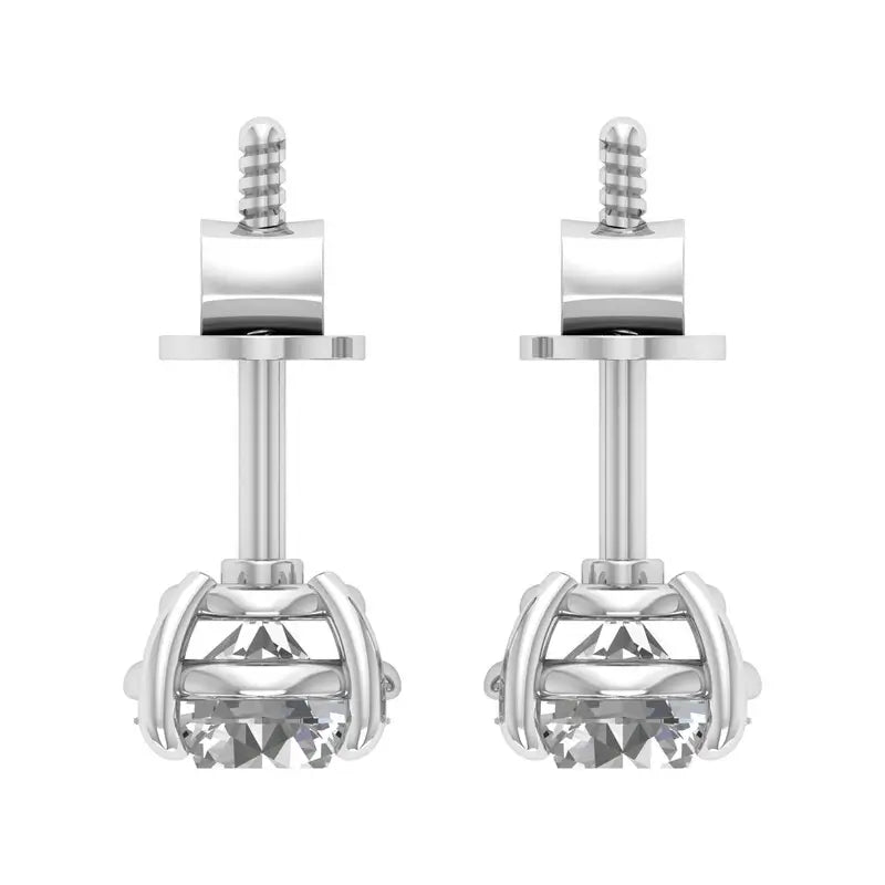 Masoom 2 carat round solitaire studs