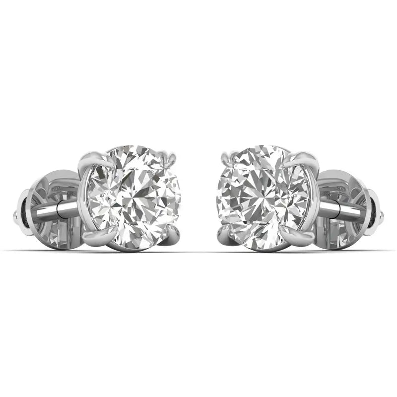 Masoom 2 carat round solitaire studs