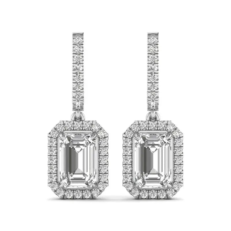 Srishti 4 carat emarald cut drops
