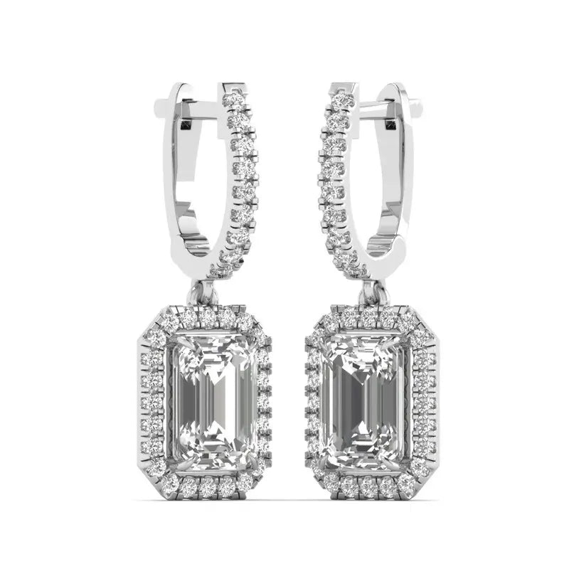 Srishti 4 carat emarald cut drops