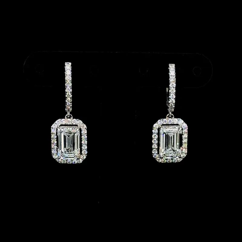 Srishti 4 carat emarald cut drops