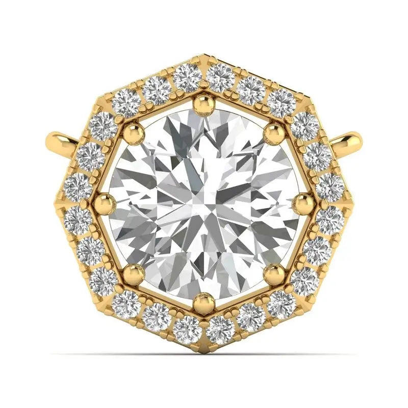 Maitreyi 2.25 round solitaire pendant with chain