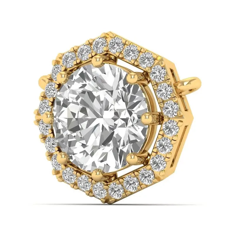Maitreyi 2.25 round solitaire pendant with chain