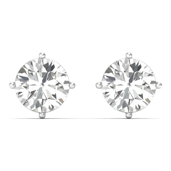 Mukta 4 carat round solitaire studs