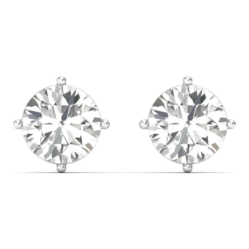 Mukta 4 carat round solitaire studs