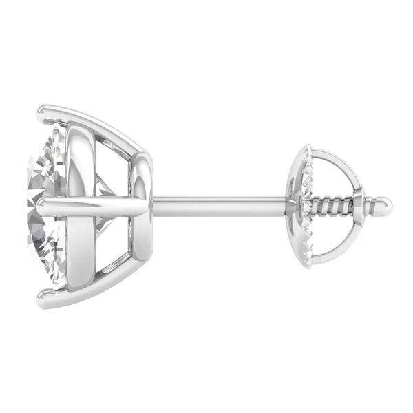 Mukta 4 carat round solitaire studs