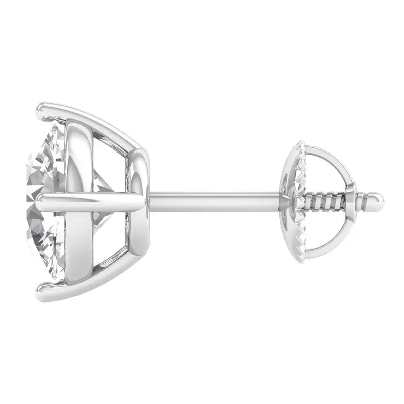 Mukta 4 carat round solitaire studs