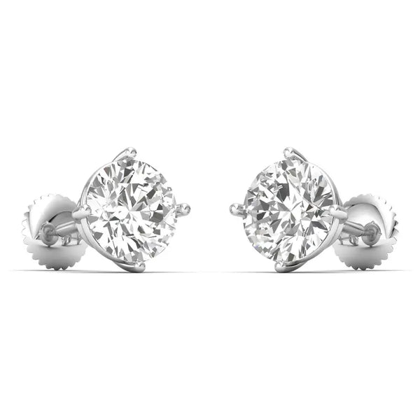 Mukta 4 carat round solitaire studs