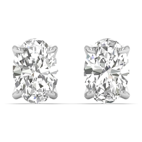 Rohini 3 carat oval solitaire studs