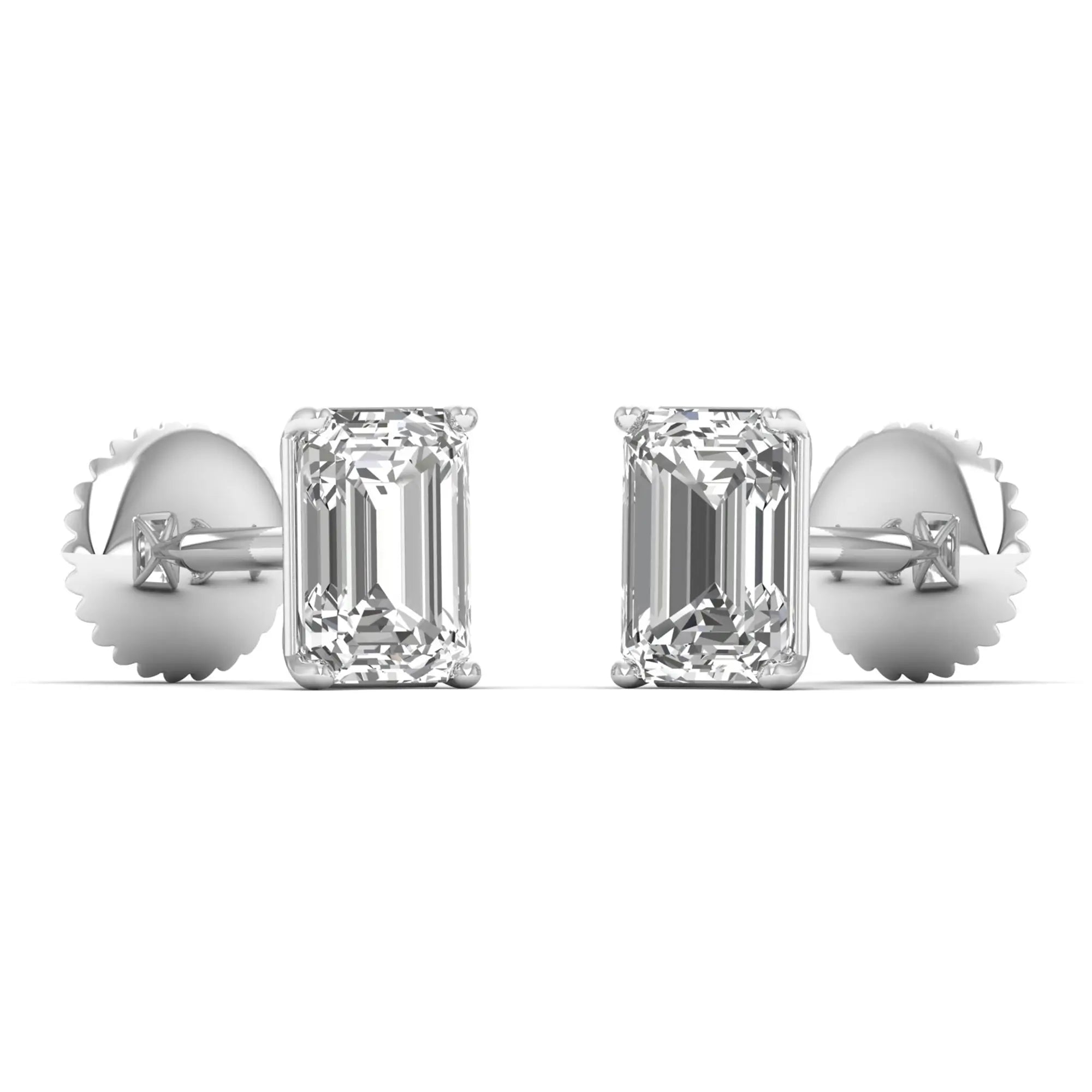 Umang 1.3 carat emerald cut studs