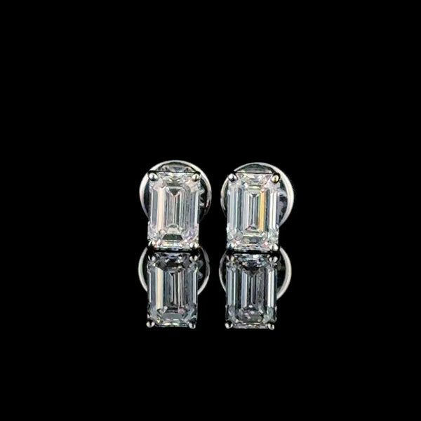 Umang 1.3 carat emerald cut studs