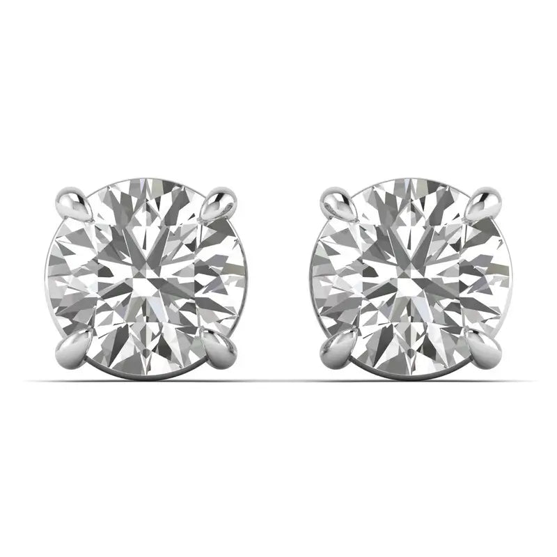 Masoom 2 carat round solitaire studs