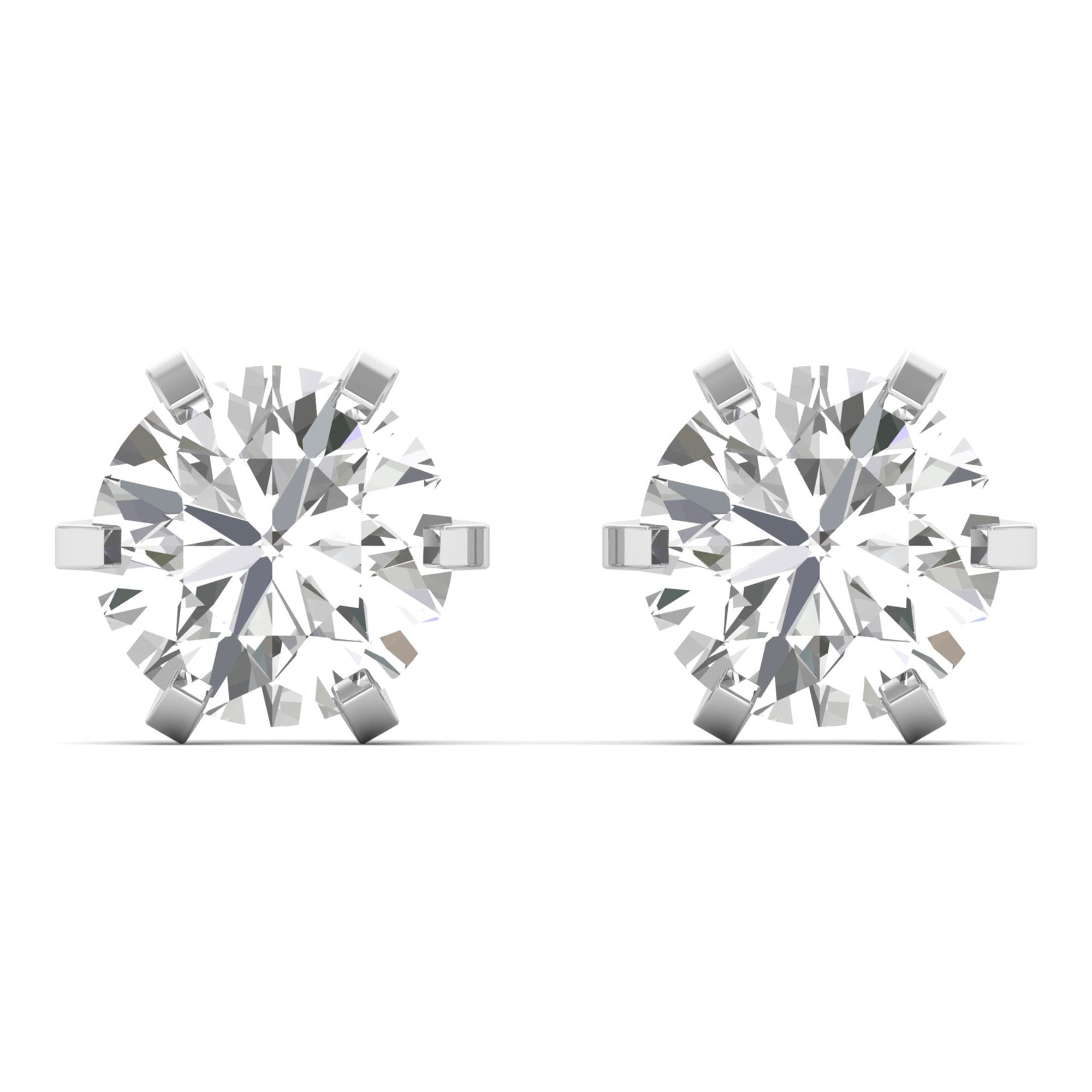 Malvika 2 carat round solitaire studs