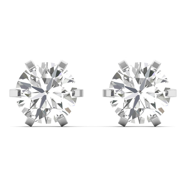 Malvika 2 carat round solitaire studs