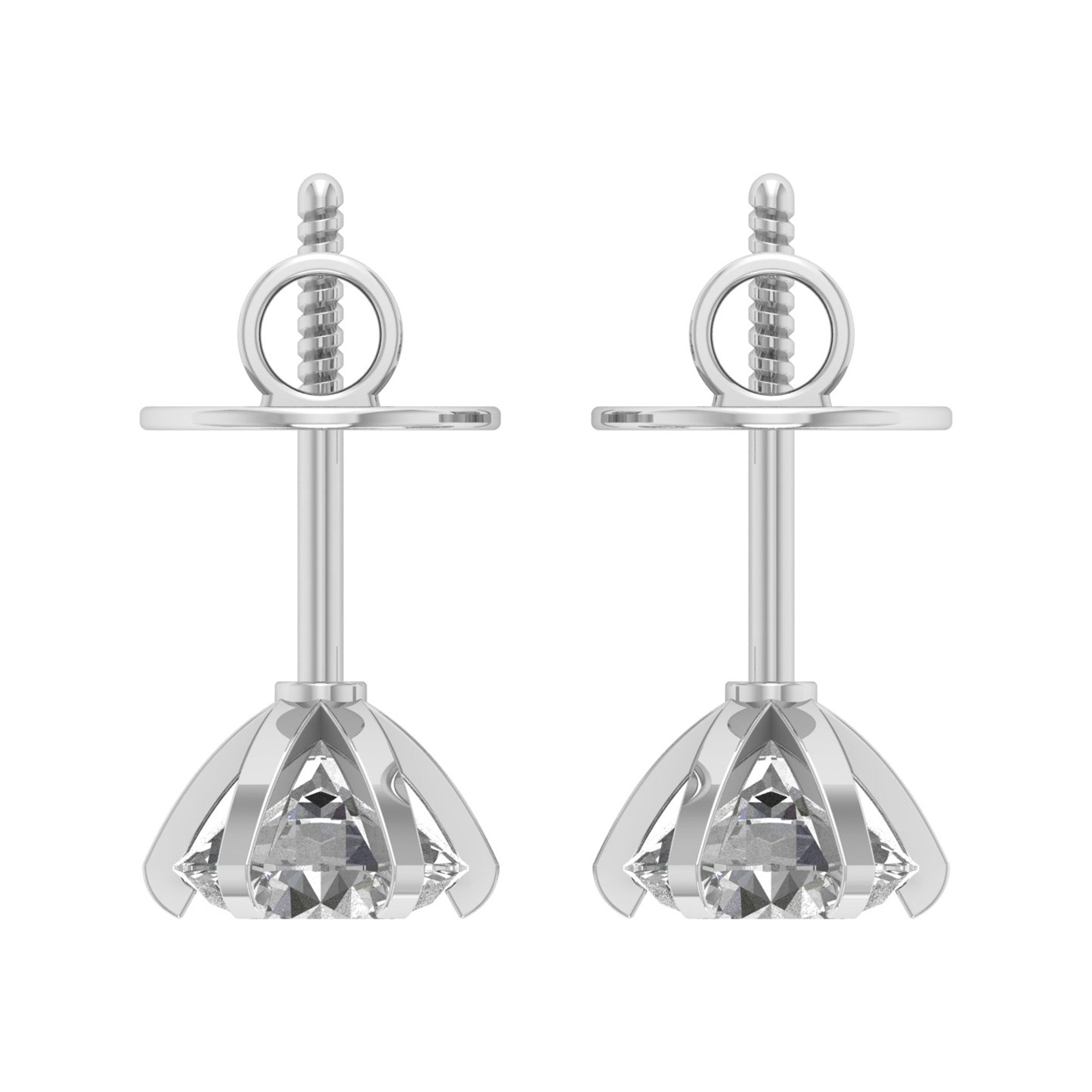 Malvika 2 carat round solitaire studs