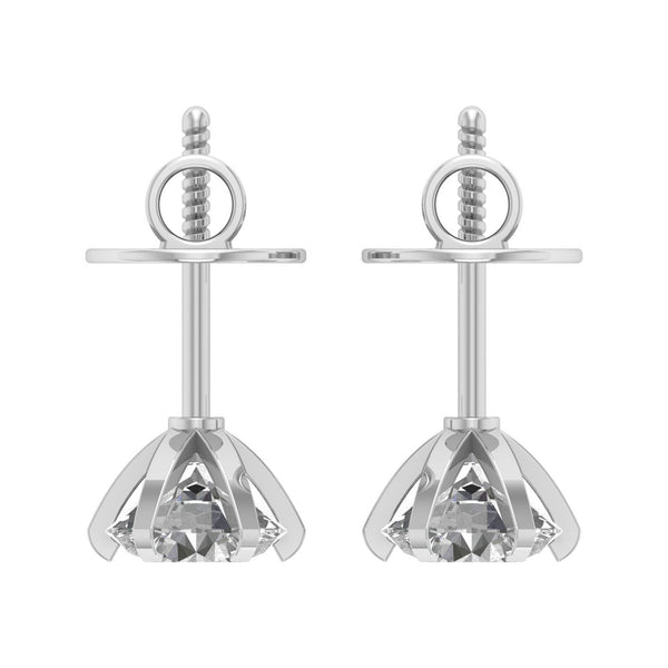 Malvika 2 carat round solitaire studs