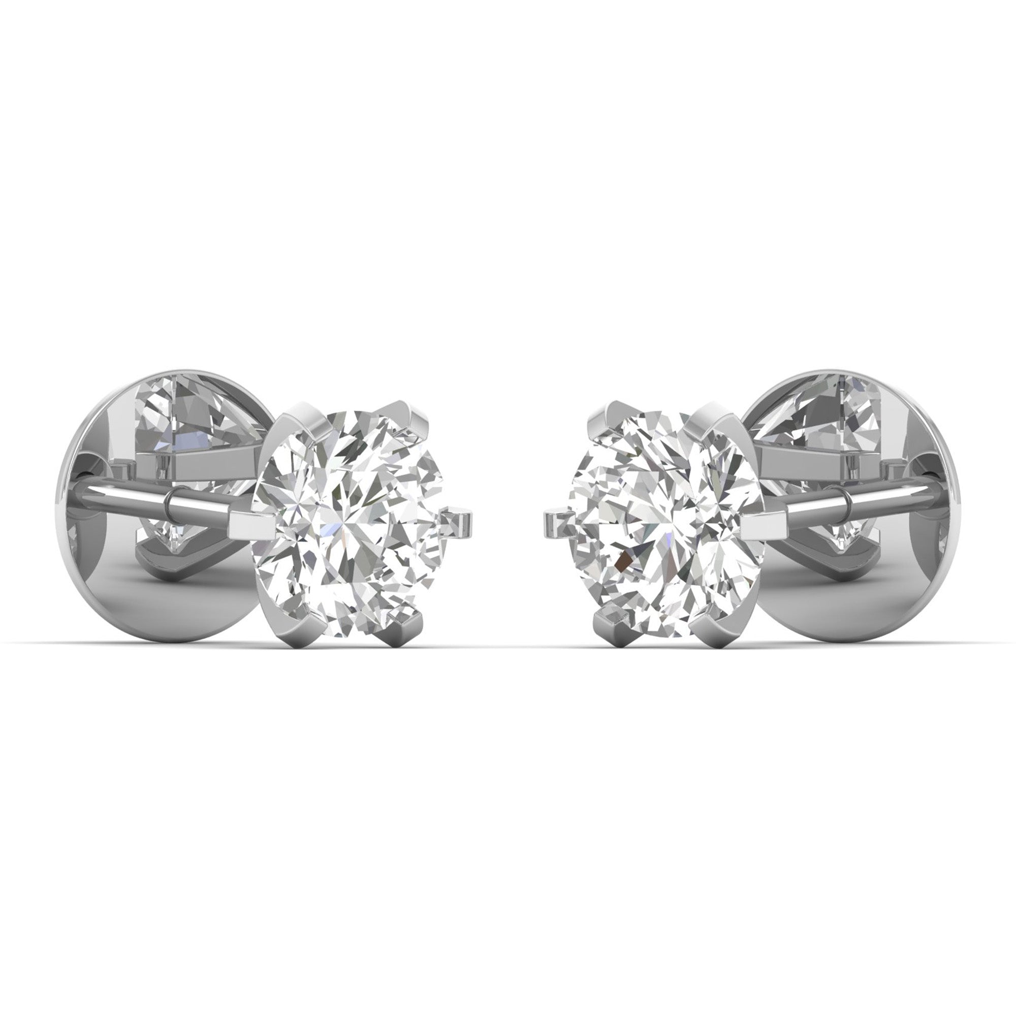 Malvika 2 carat round solitaire studs