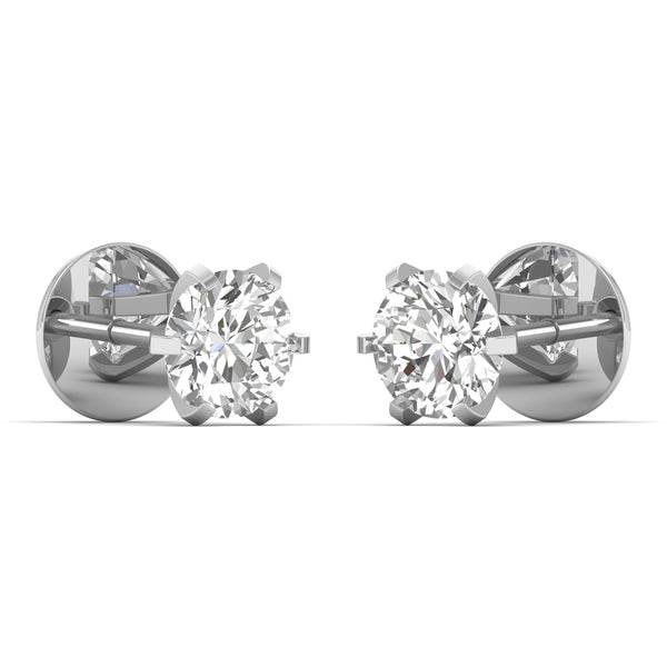 Malvika 2 carat round solitaire studs