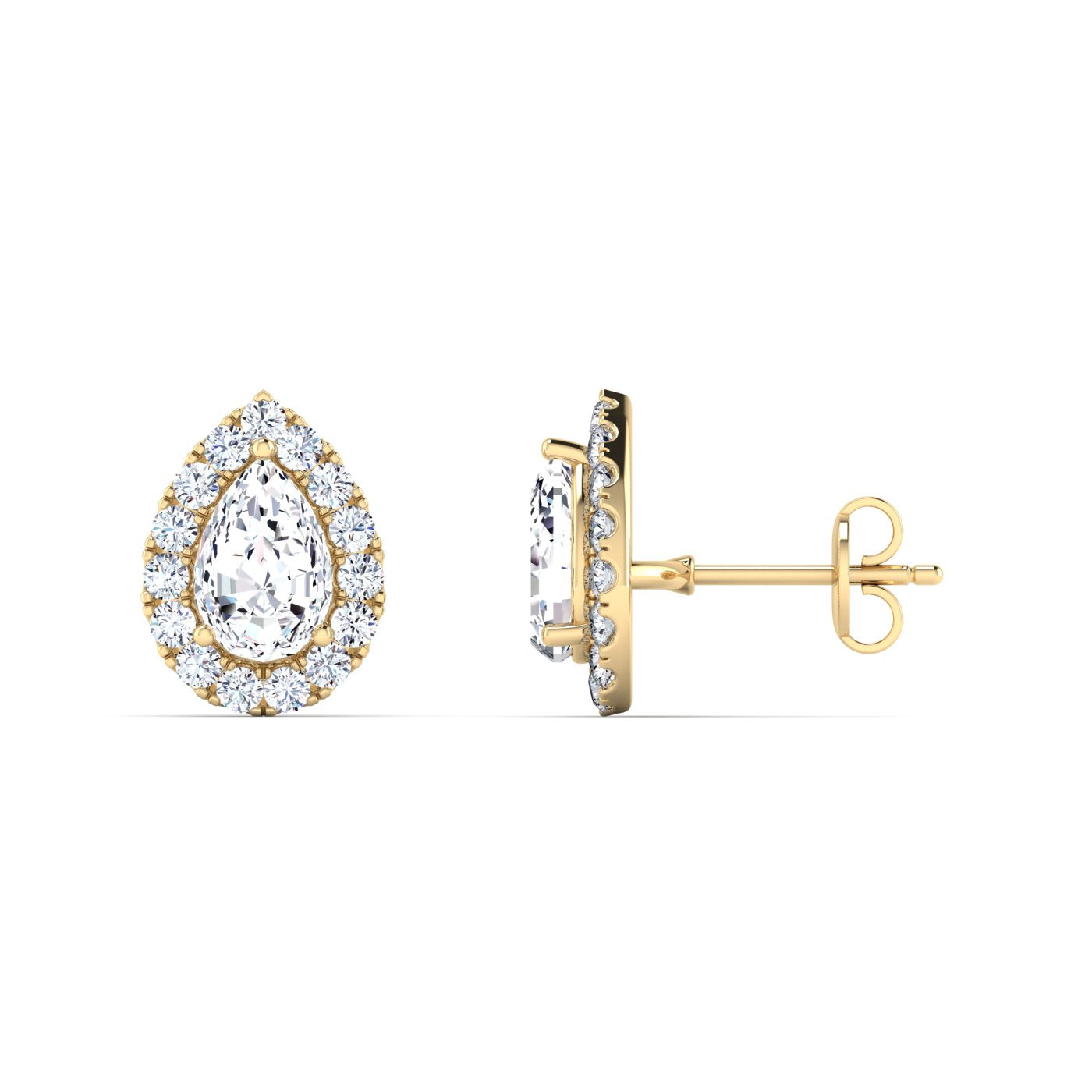 Kumkum pear shape studs