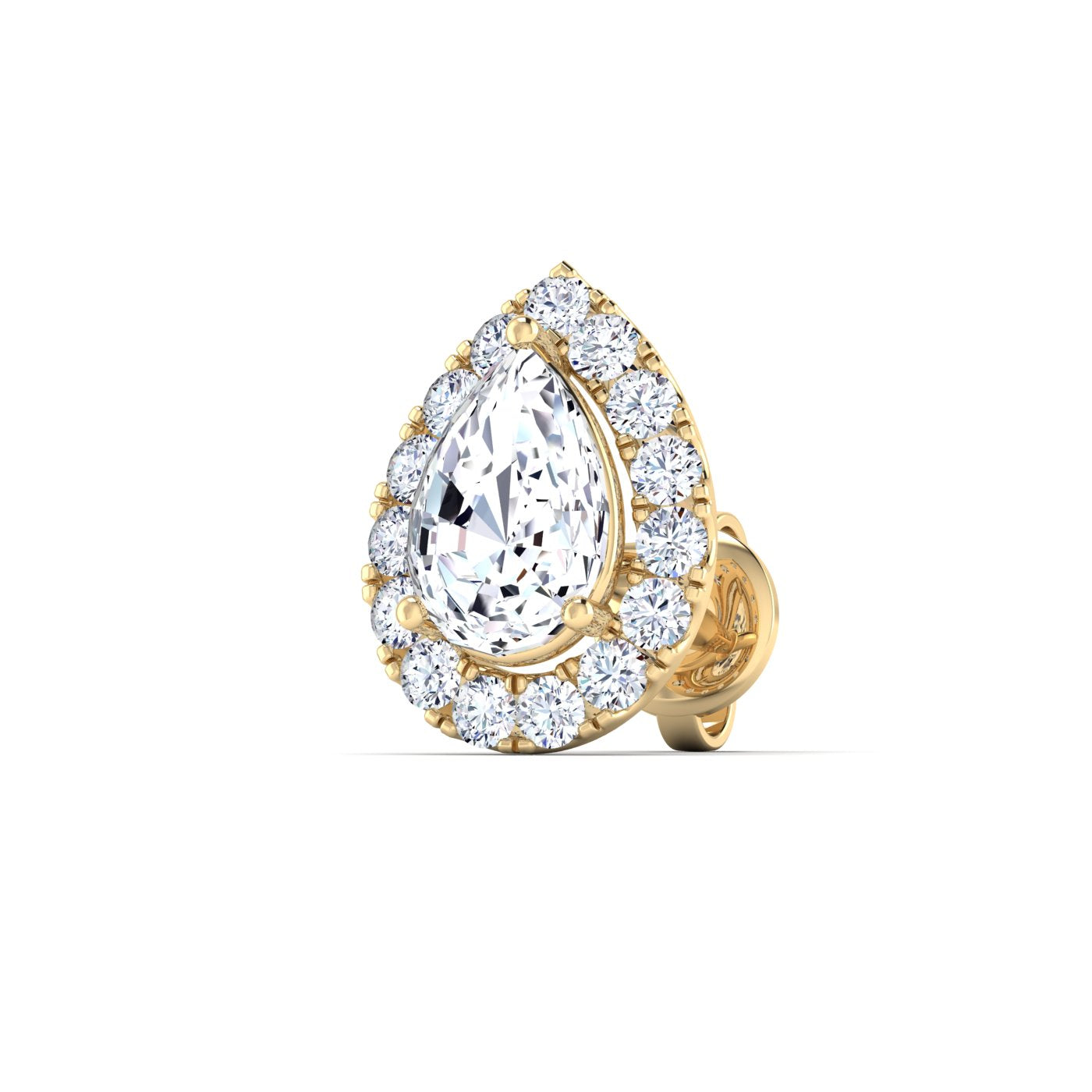 Kumkum pear shape studs
