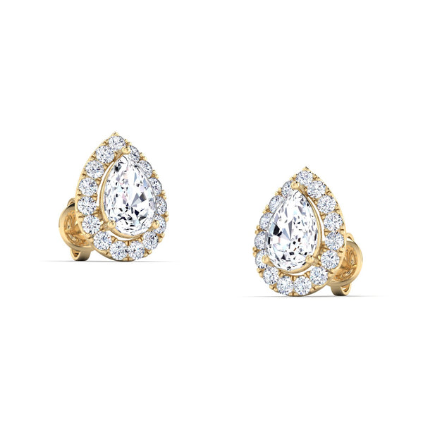 Kumkum pear shape studs