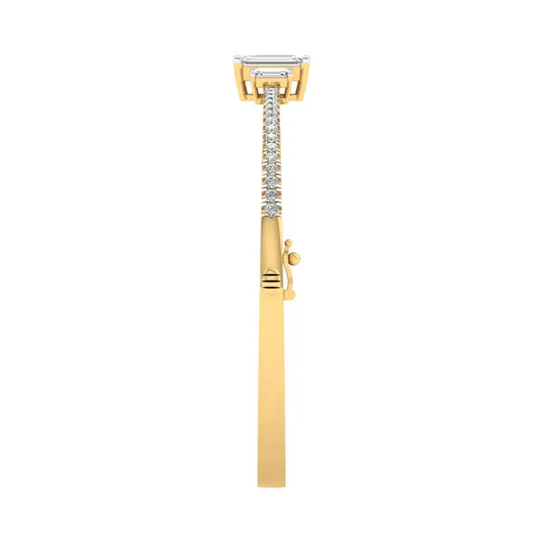 Triveni 2.4 carat emerald cut kada