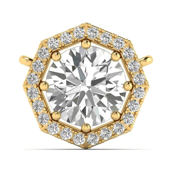 Maitreyi 2.25 round solitaire pendant with chain