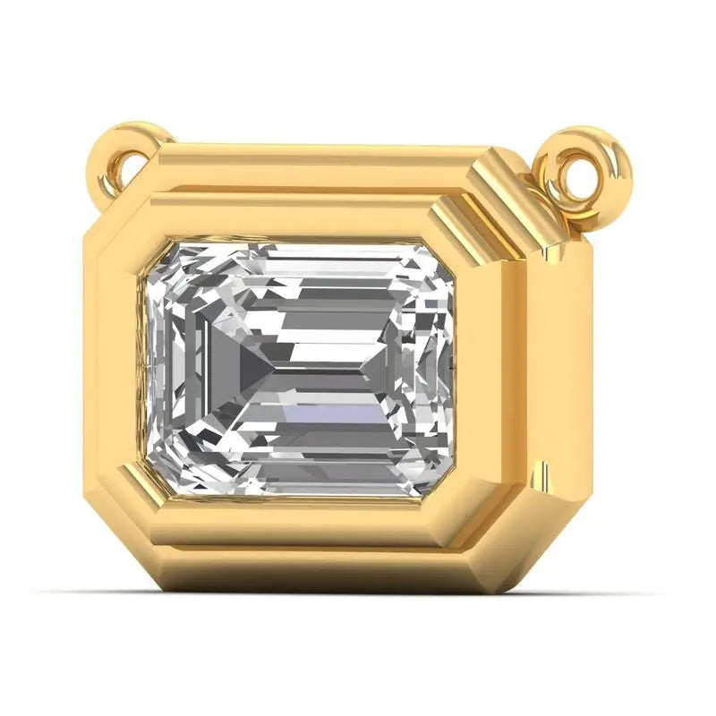 Mrignayni 2 carat emerald cut pendant with 18 chain