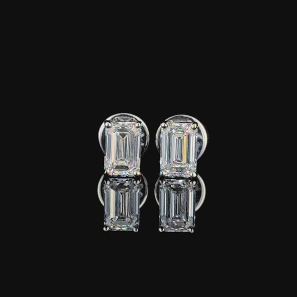 Umang 1.3 carat emerald cut studs